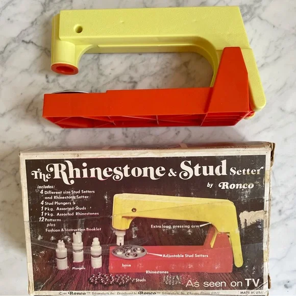 Vintage 70s Ronco Rhinestone and Stud Setter Kit - Picture 5 of 9